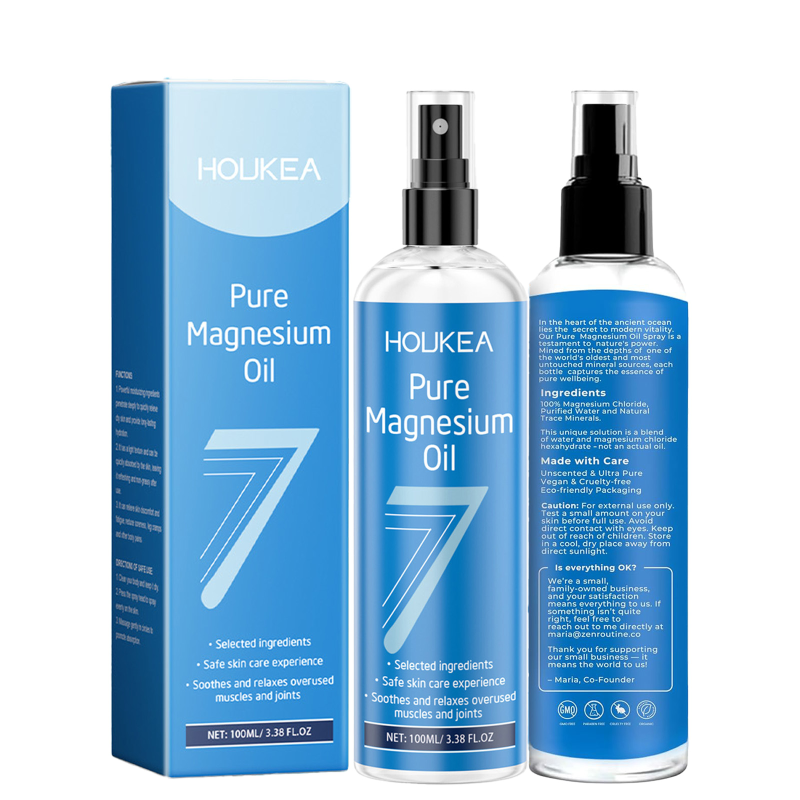 Bath Salts Magnesium - Pure Magnesium Olie Spray, Magnesiumchloride vloeistof