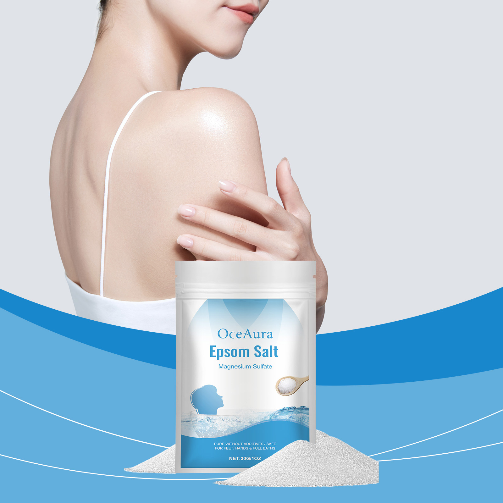 Bath Salts Magnesium - Epsom Zout Magnesiumsulfaat Hydraterende Exfoliërende Puur