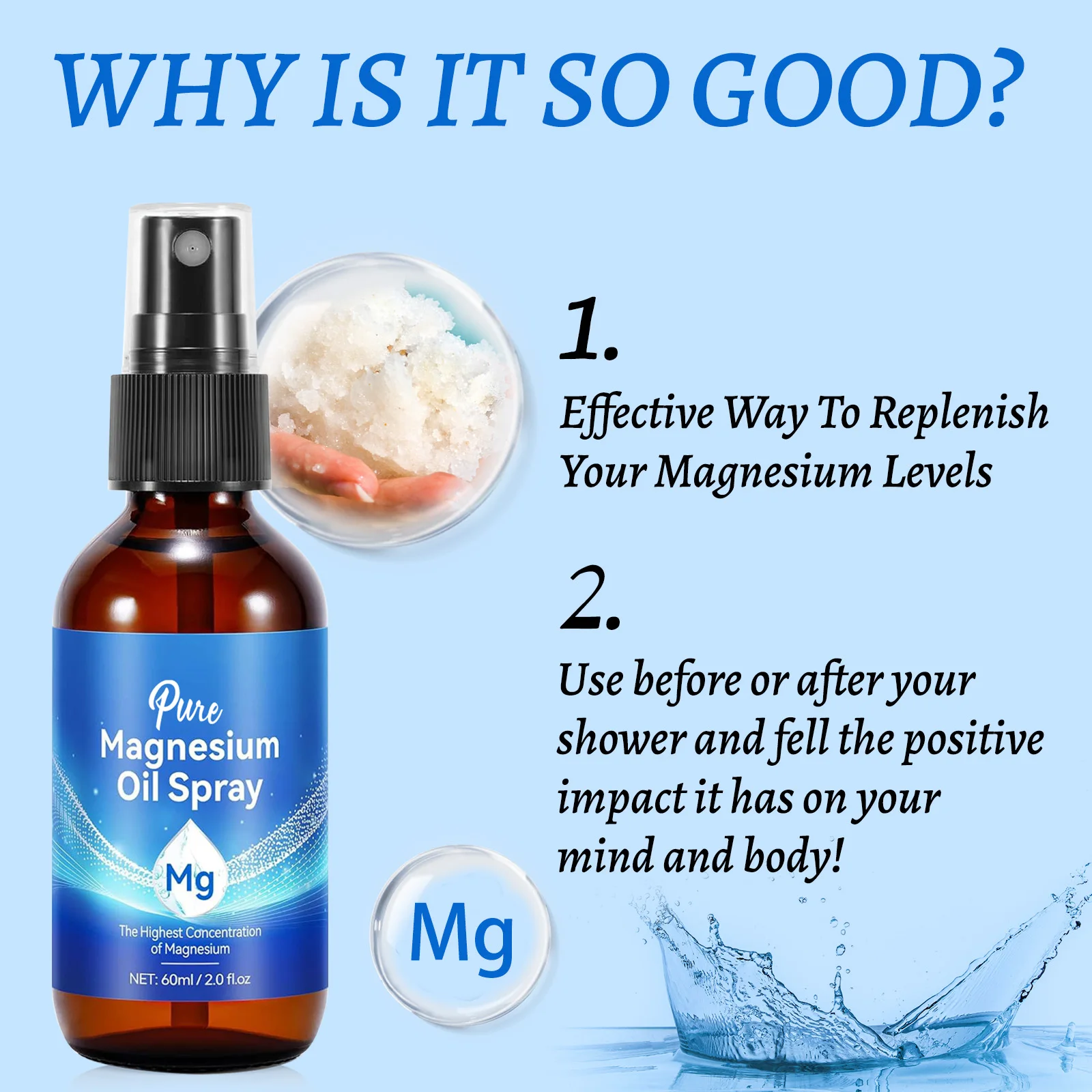 Magnesium Olie Spray 60ml Spie - Bath Salts Magnesium recensie en prijs