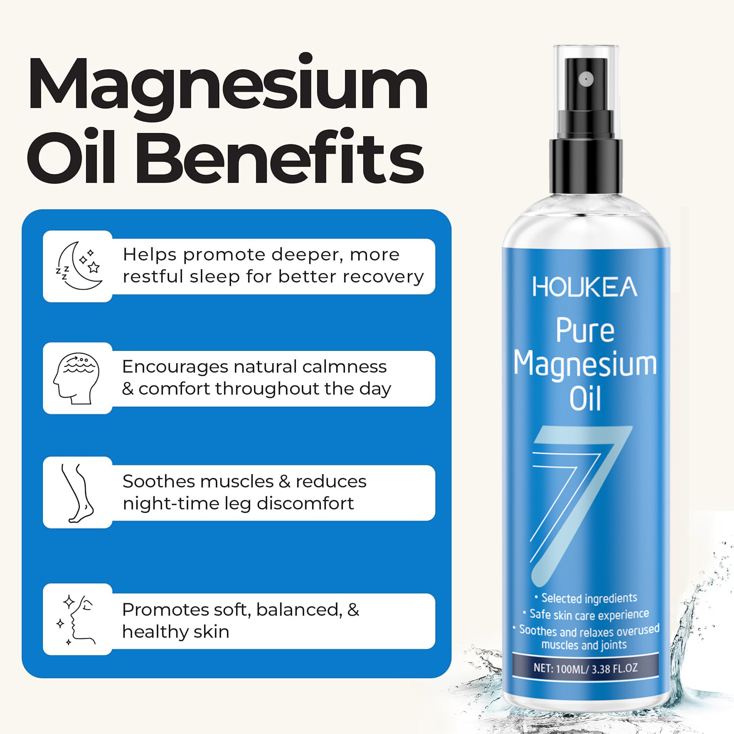 Pure Magnesium Olie Spray, Mag - Bath Salts Magnesium recensie en prijs