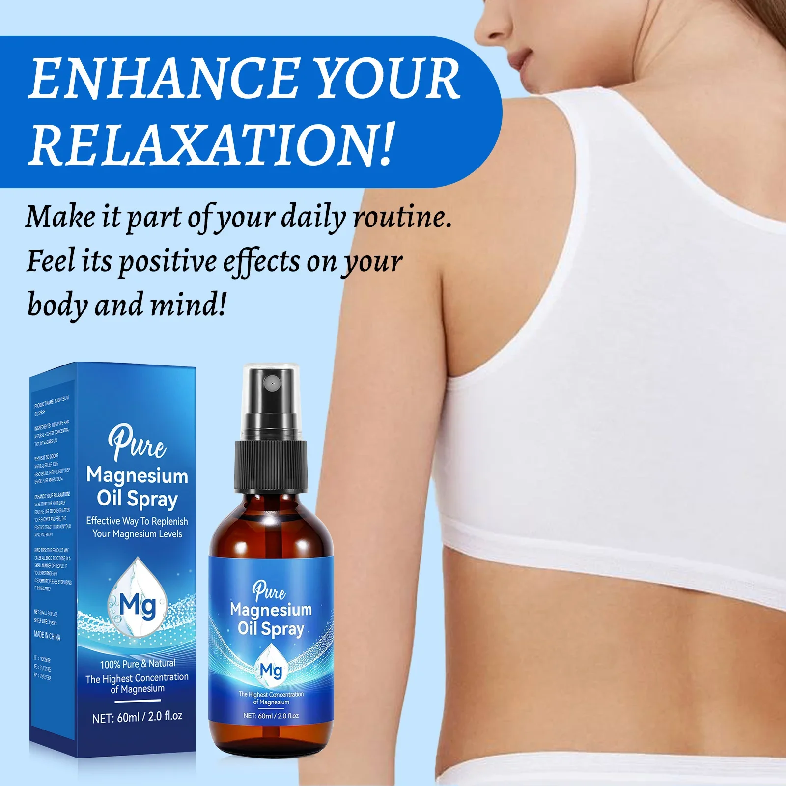 Magnesium Body Oil Spray 60ml  - Bath Salts Magnesium recensie en prijs